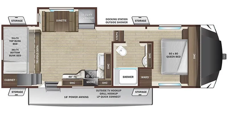 Highland Ridge Roamer Light Duty 274BHS floor plan