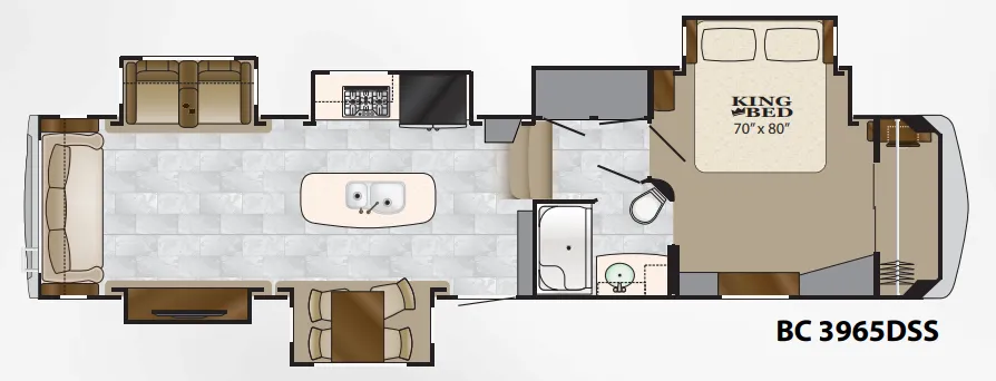 Heartland Big Country 3965DSS floor plan