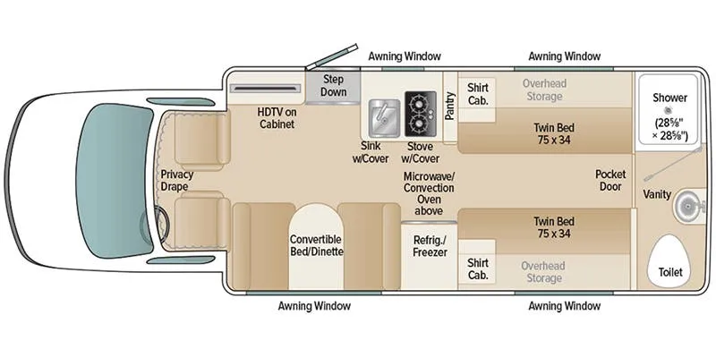 Coach House Platinum III 250 DT floor plan