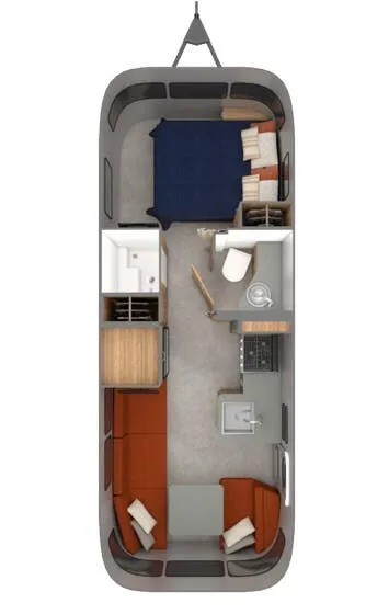 2024 Airstream Trade Wind 25FB - Floor plan