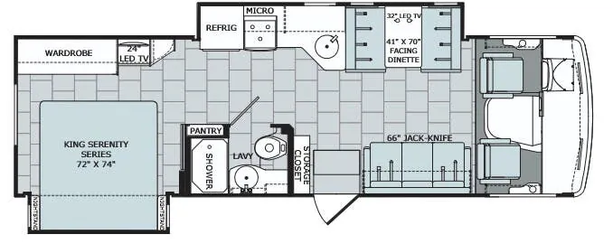 Holiday Rambler Admiral XE 30P floor plan
