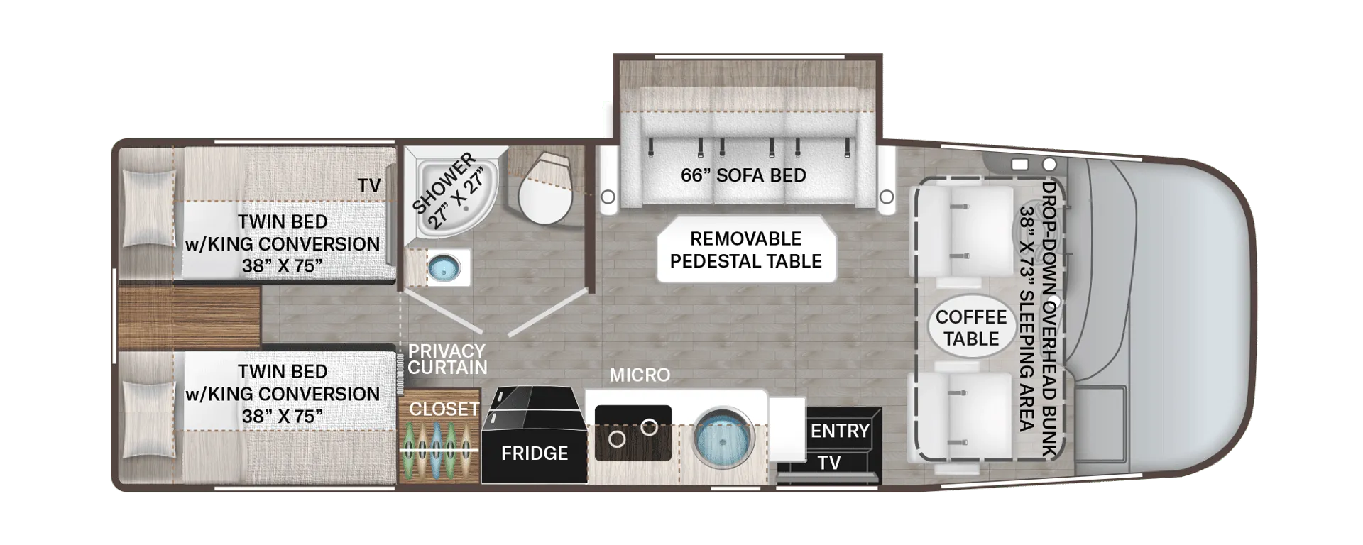 2024 Thor Motor Coach Vegas 24.1 - Floor plan