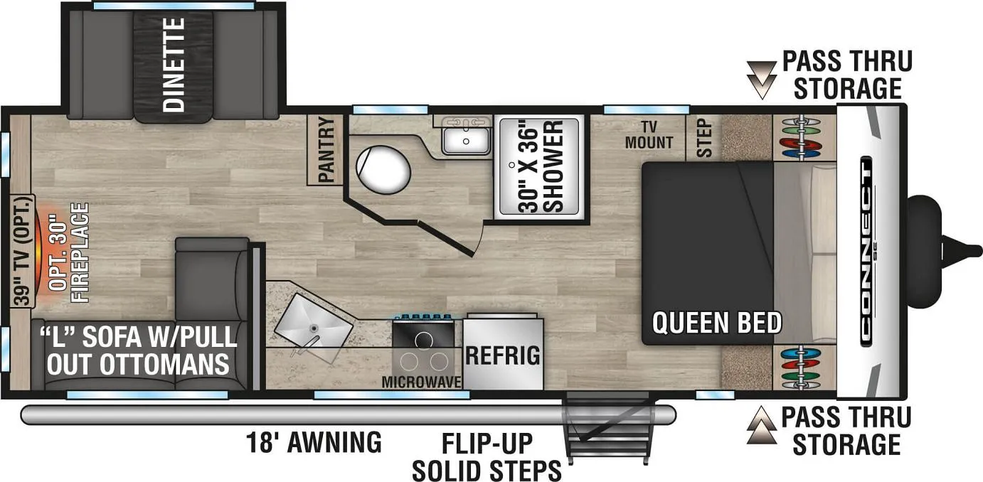 2023 K-z Connect 221 - Floor plan