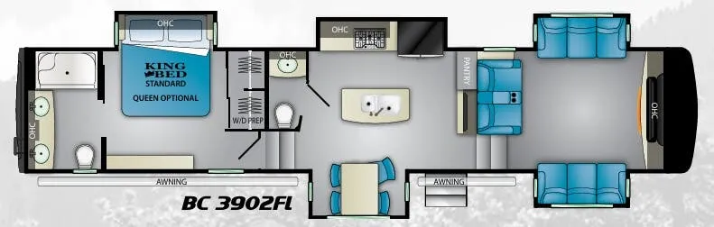 Heartland Big Country 3902FL floor plan