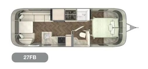 2023 Airstream International 27FB floor plan