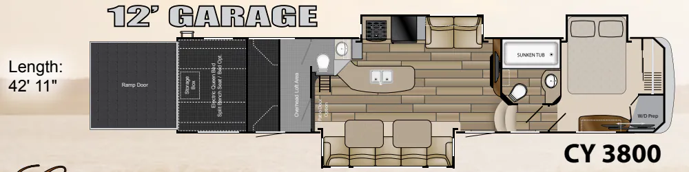 2012 Heartland Cyclone 3800 floor plan