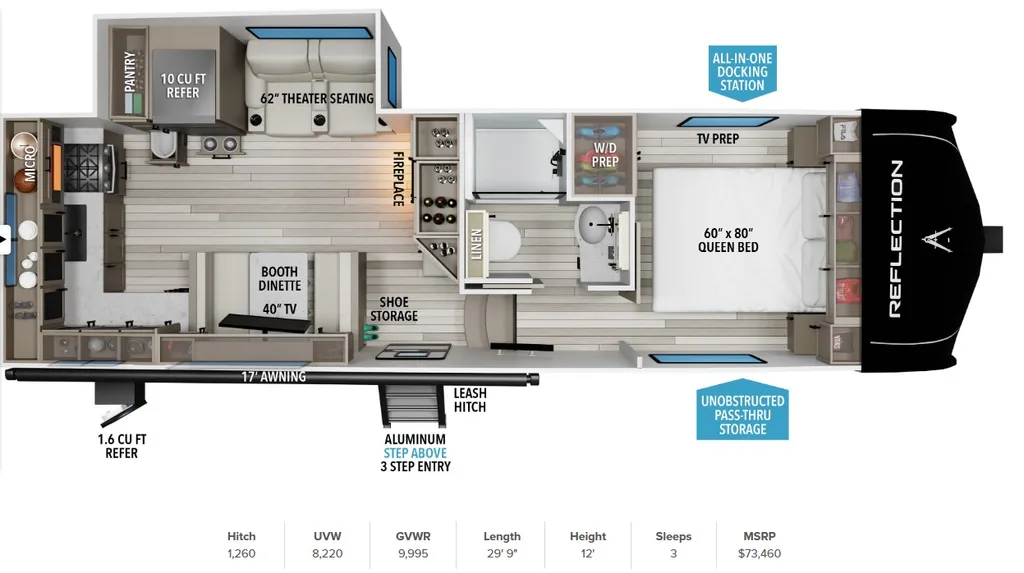 2026 Grand Design Reflection 250ML floor plan