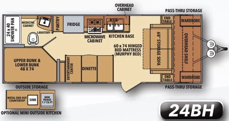 Shasta Shasta 24BH floor plan