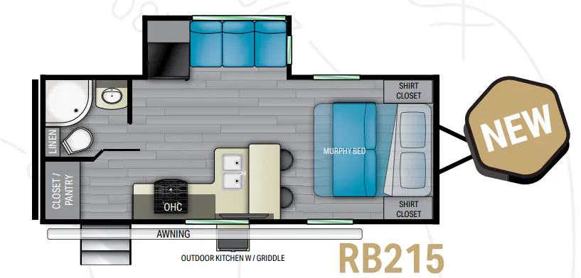 Heartland Pioneer RB215 floor plan