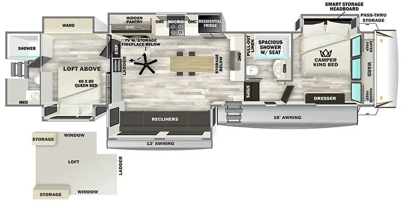 2026 Forest River Sabre 36DBB - Floor plan