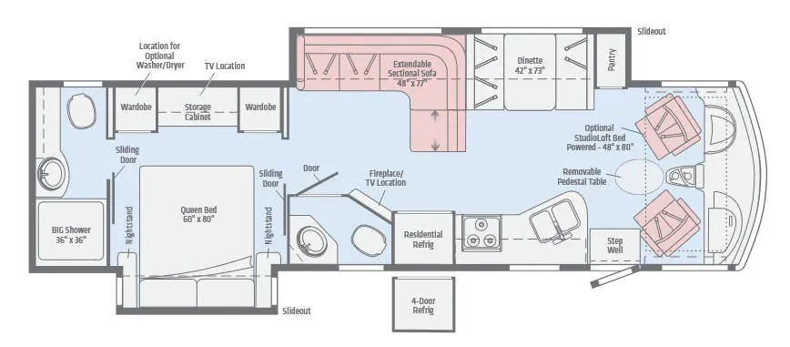 Winnebago Adventurer 35F floor plan