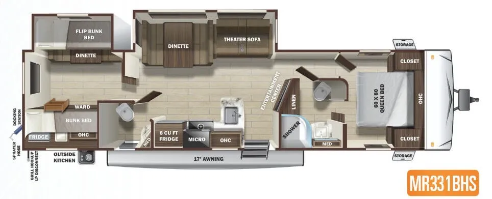 Highland Ridge Mesa Ridge Limited MR331BHS floor plan