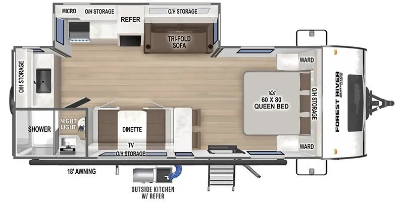 2026 Forest River Surveyor Legend 204MKLE floor plan