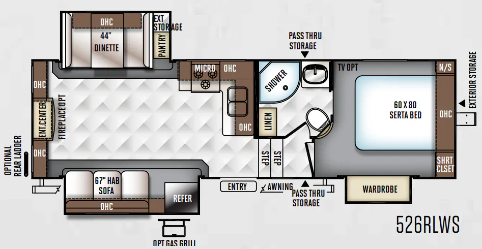 Forest River Flagstaff Super Lite 526RLWS floor plan