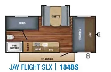 Jayco Jay Flight SLX 7 184BS floor plan