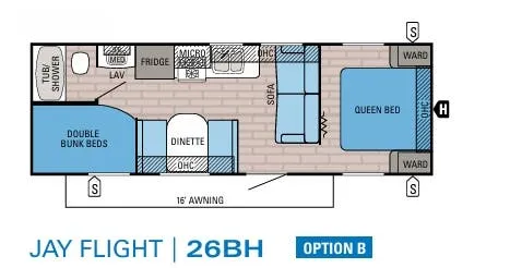 2011 Jayco Jay Flight 26BH - Floor plan