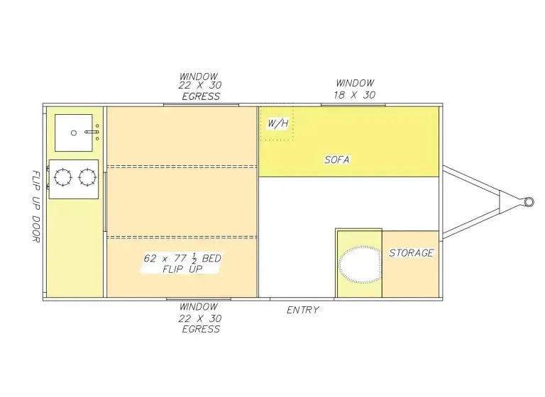 Modern Buggy Trailers Country Born CB14 floor plan