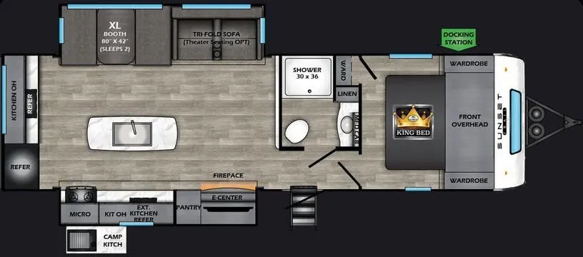 2026 CrossRoads Sunset Trail 285CK floor plan
