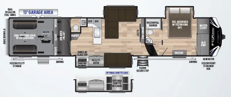 Keystone Fuzion 430 floor plan