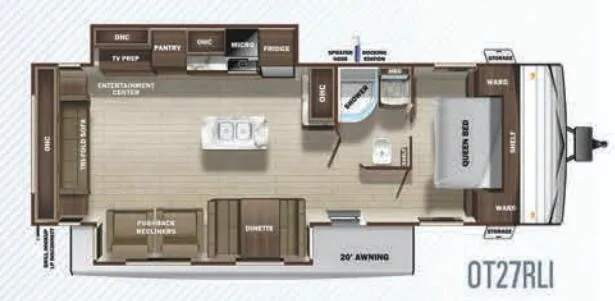 Highland Ridge Open Range Conventional OT27RLI floor plan