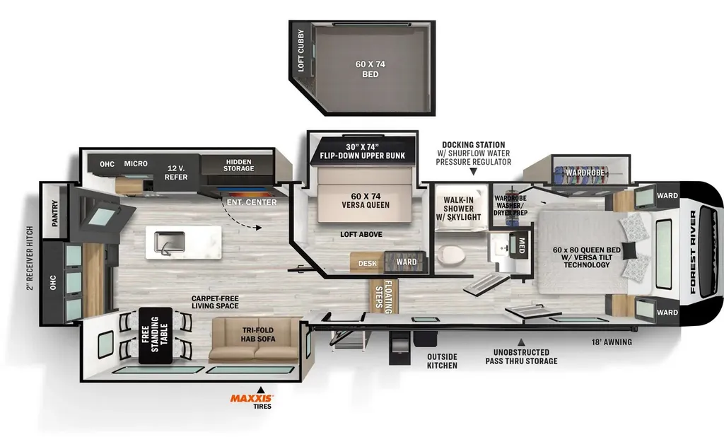 2025 Forest River Impression 315MB floor plan