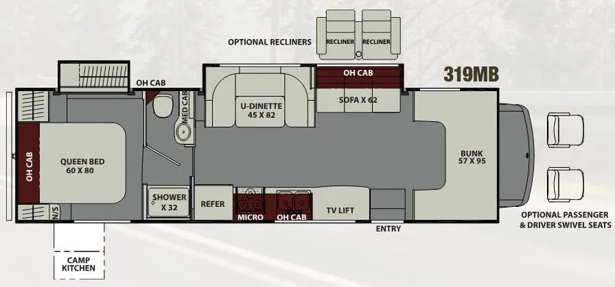 Coachmen Leprechaun 319MB floor plan
