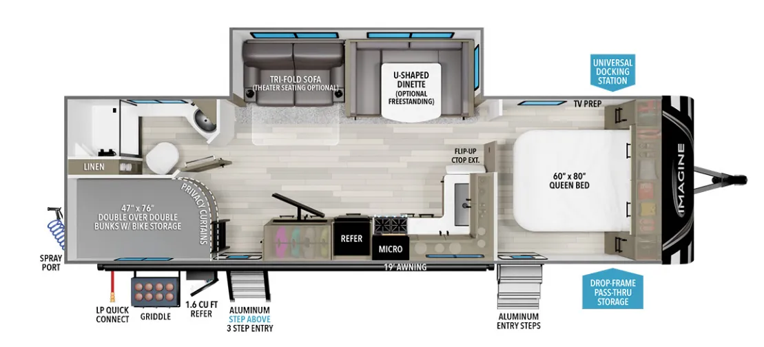 2024 Grand Design Imagine 2800BH - Floor plan