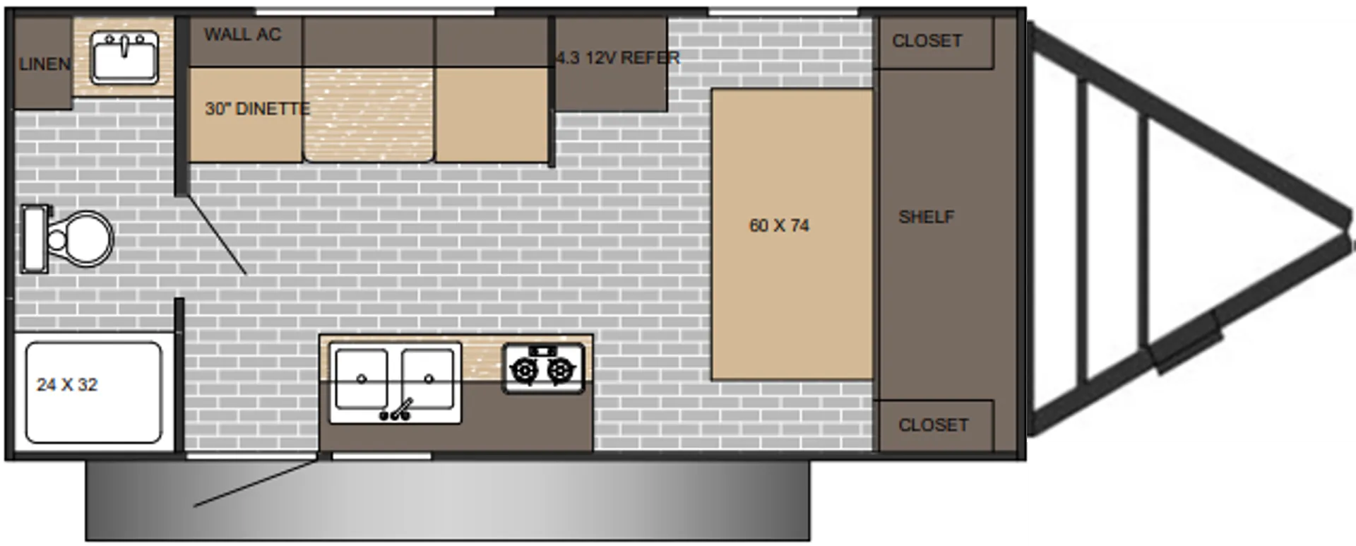 2026 Sunset Park RV Sun Lite LTD 19RB - Floor plan