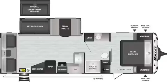 Keystone Bullet Premium 291RLSWE floor plan