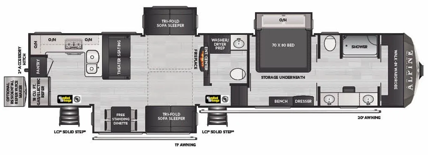 Keystone Alpine 3910RK floor plan