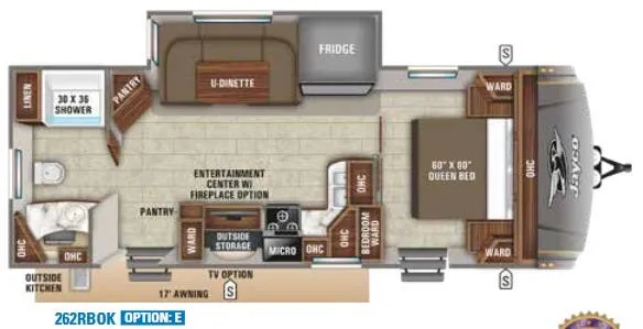 Jayco Eagle HT 262RBOK floor plan