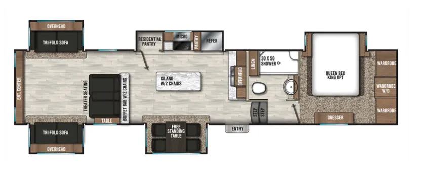 2019 Coachmen Chaparral 381RD — Floor plan