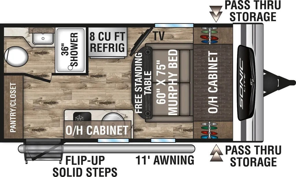 2023 Venture RV Sonic Lite SL150VRK floor plan