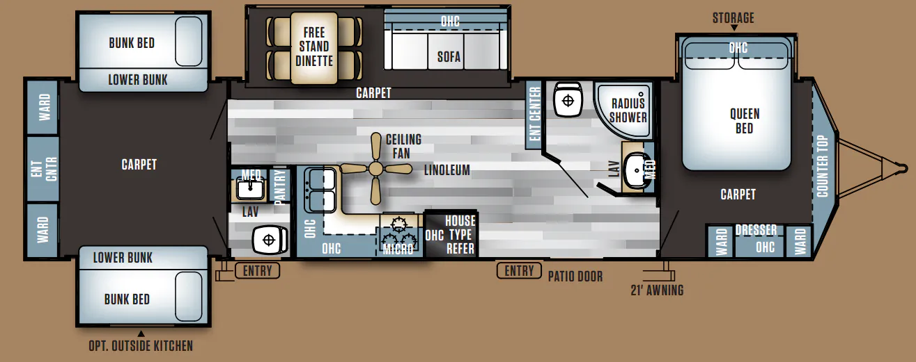 Forest River Salem Villa Estate 404X4 floor plan