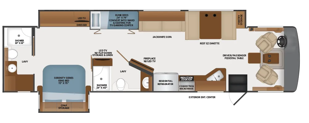 Fleetwood Southwind 37F floor plan