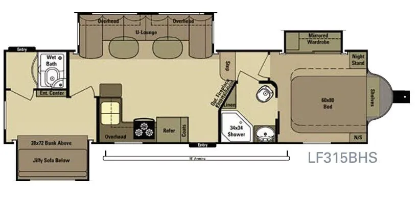 Highland Ridge Open Range Light LF315BHS floor plan