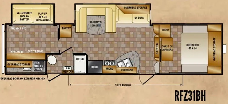 CrossRoads Rezerve RFZ31BH floor plan