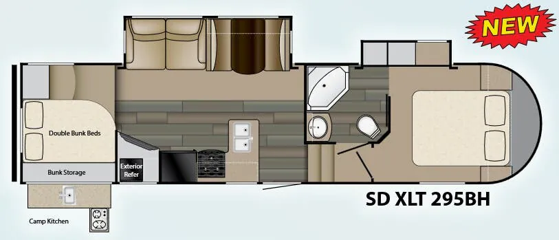 Heartland Sundance XLT 295 BH floor plan