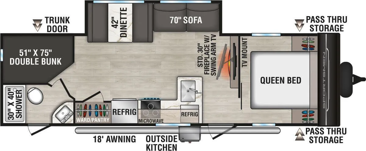 K-Z Sportsmen SE 261BHKSE floor plan