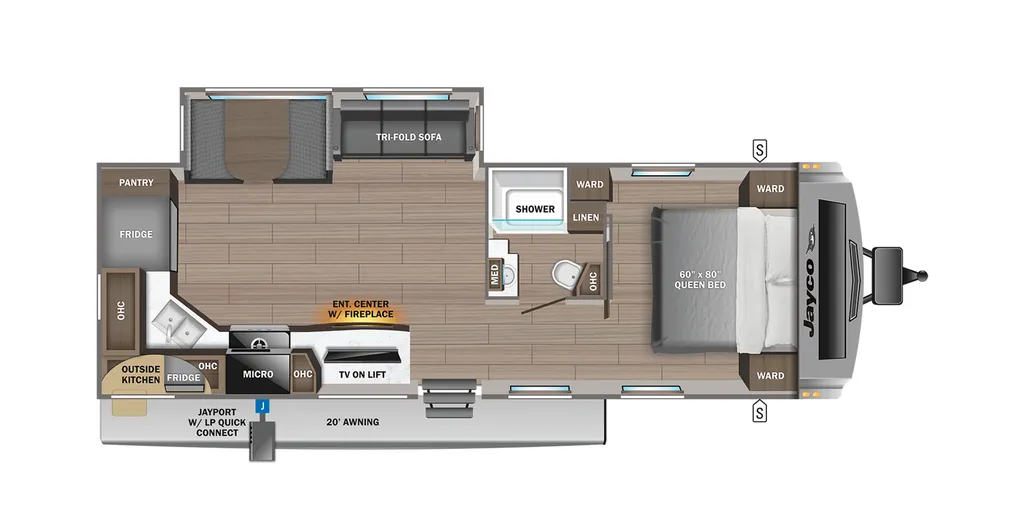 2023 Jayco White Hawk 27RK floor plan