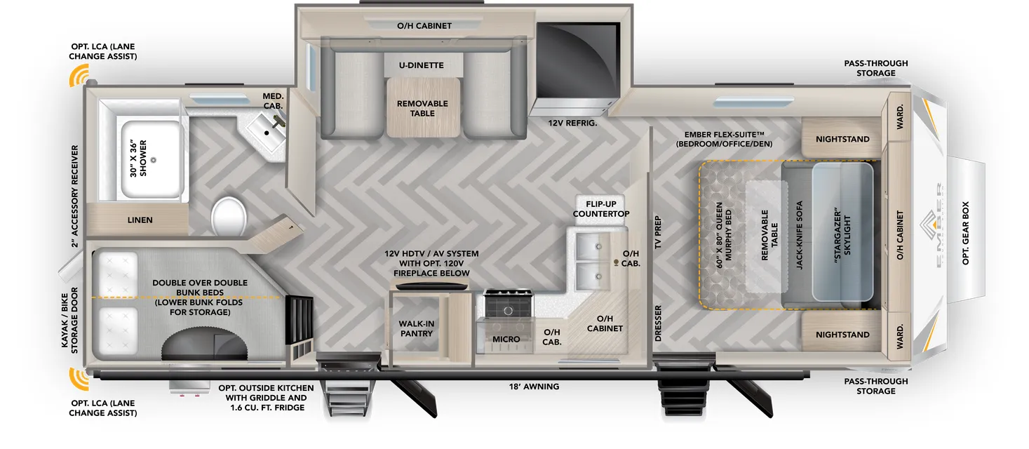 Ember RV Touring Edition 24MBH floor plan