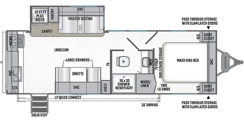2021 Forest River Wildcat Maxx 247RKX - Floor plan
