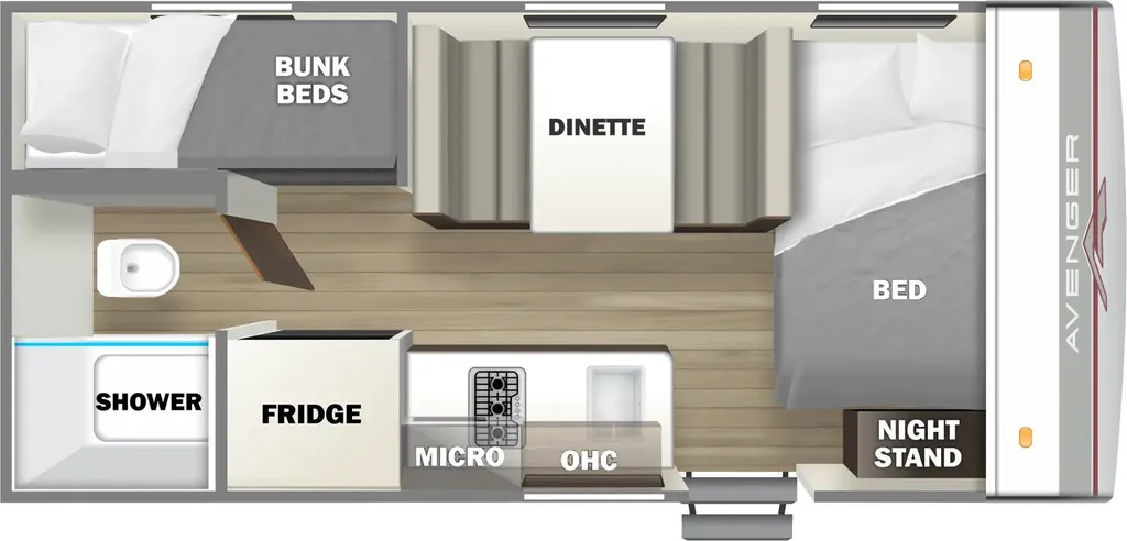 2024 Prime Time Avenger LT 16BH floor plan