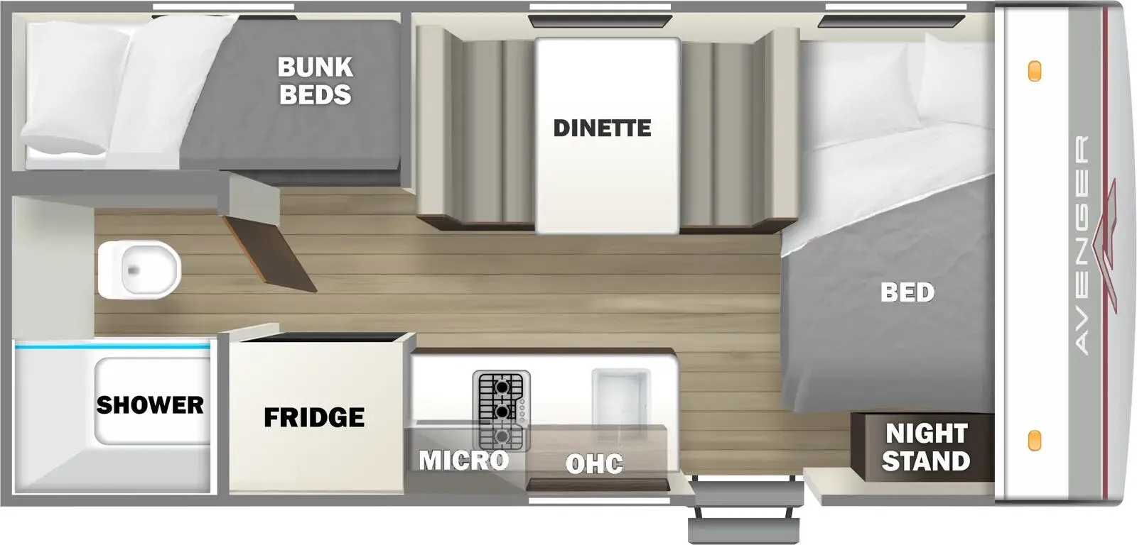 2024 Prime Time Avenger LT 16BH - Floor plan