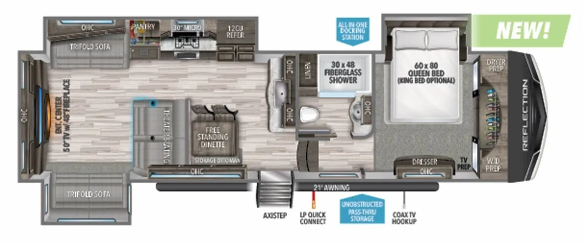 Grand Design Reflection 340RDS floor plan