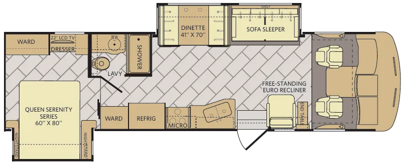 Fleetwood Southwind 32VS floor plan