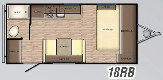 CrossRoads Zinger Lite 18RB floor plan