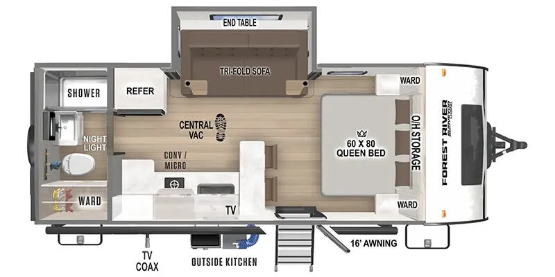 2026 Forest River Surveyor Legend 19SSLE - Floor plan