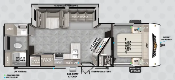 2024 Forest River Wildwood 26RBS - Floor plan