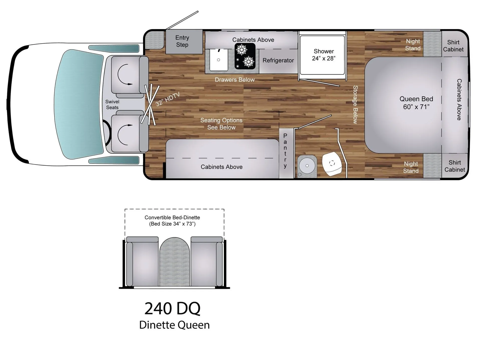 Coach House Platinum II 240 DQ floor plan